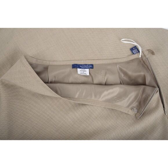 Workstyle by Lafayette Womans A-line Skirt Size 6 Tan Wool Blend NWT - Picture 6 of 8